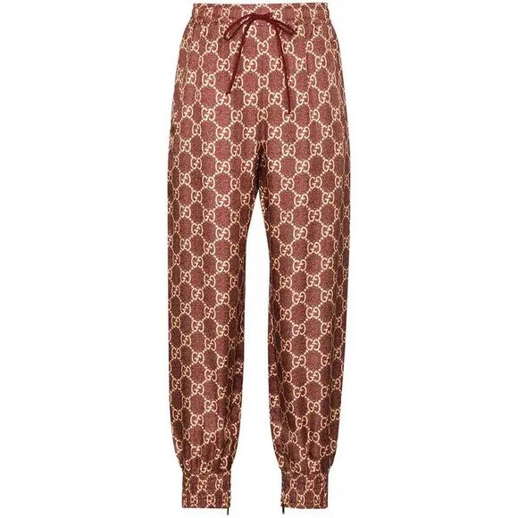 Gucci Pants - GUCCI Gg Supreme Track Pants - Red - XS